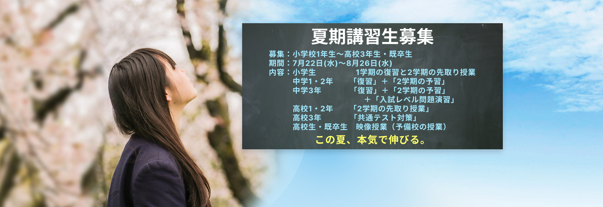 夏期講習生講習生募集